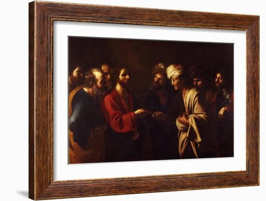 The Tribute Money, C. 1615-Bartolomeo Manfredi-Framed Giclee Print