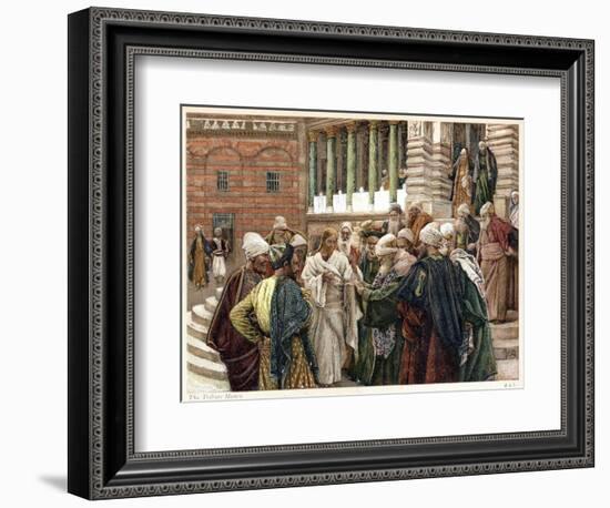 The Tribute Money, C1890-James Jacques Joseph Tissot-Framed Giclee Print