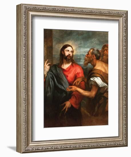 The Tribute Money, Ca 1625-Sir Anthony Van Dyck-Framed Giclee Print