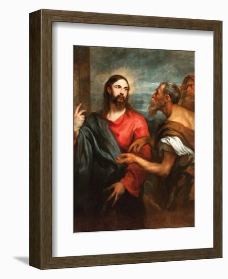 The Tribute Money, Ca 1625-Sir Anthony Van Dyck-Framed Giclee Print