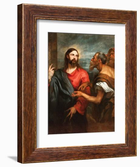 The Tribute Money, Ca 1625-Sir Anthony Van Dyck-Framed Giclee Print