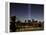 The Tribute of Light Memorial Shines into the Sky Over the Night Skyline of New York City-null-Framed Premier Image Canvas