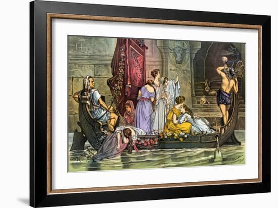 The Tribute to the Minotaur - the Interests of All Other States Sacrificed to the Protection Monste-Bernard Gillam-Framed Giclee Print