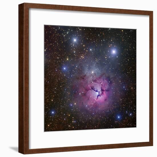 The Trifid Nebula Located in Sagittarius-Stocktrek Images-Framed Photographic Print