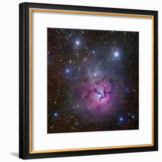 The Trifid Nebula Located in Sagittarius-Stocktrek Images-Framed Photographic Print