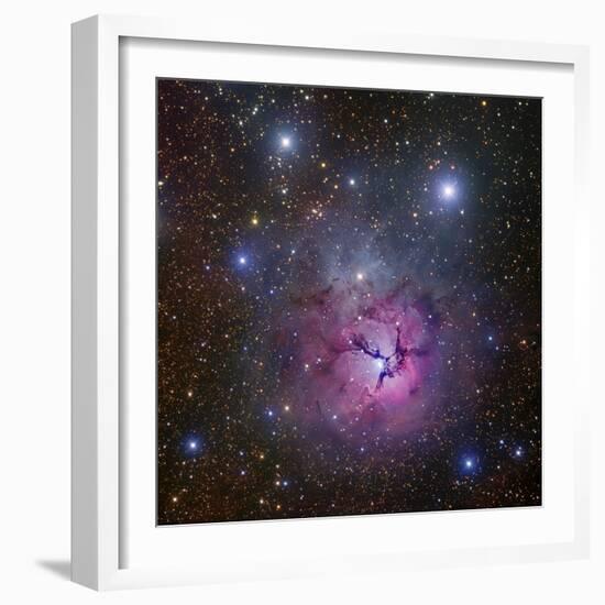 The Trifid Nebula Located in Sagittarius-Stocktrek Images-Framed Photographic Print