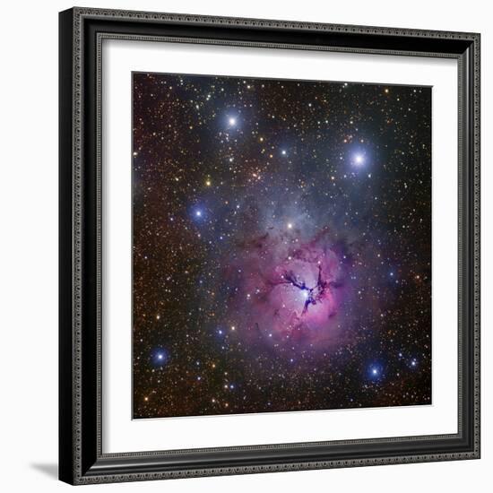 The Trifid Nebula Located in Sagittarius-Stocktrek Images-Framed Photographic Print