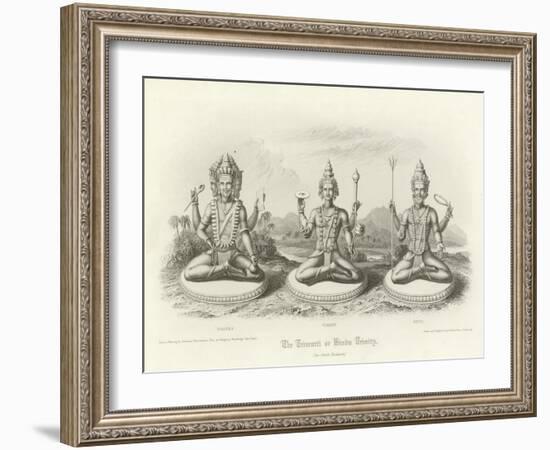 The Trimurti or Hindu Trinity-null-Framed Giclee Print