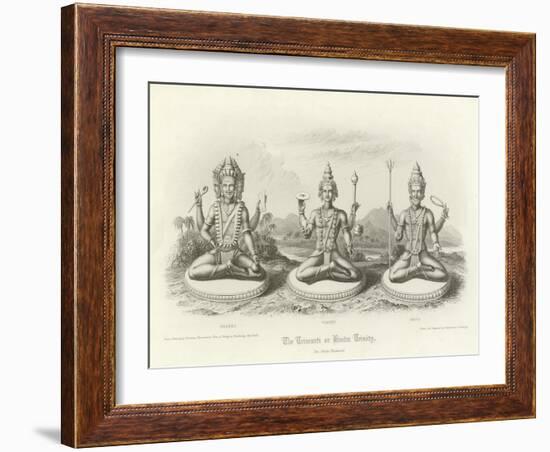 The Trimurti or Hindu Trinity-null-Framed Giclee Print