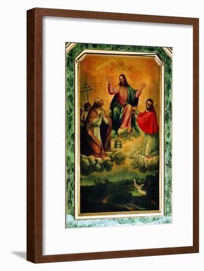 The Trinity and Saints Gregory and Charles Borromeo-null-Framed Giclee Print