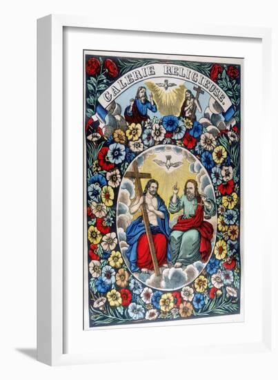 The Trinity: Father, Son and Holy Spirit, 19th Century-null-Framed Giclee Print