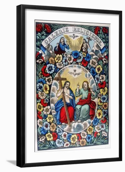 The Trinity: Father, Son and Holy Spirit, 19th Century-null-Framed Giclee Print