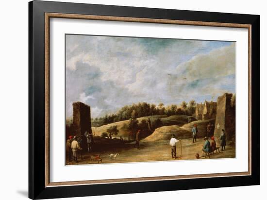 The Trio of the Crossbow-David Teniers the Younger-Framed Giclee Print
