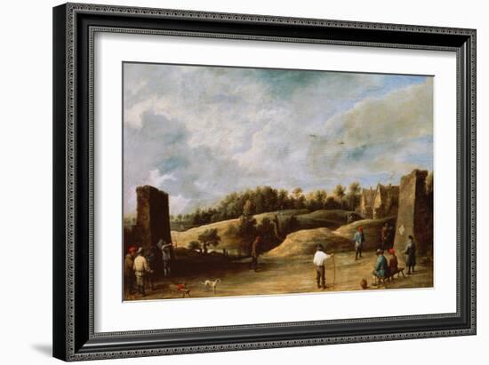 The Trio of the Crossbow-David Teniers the Younger-Framed Giclee Print