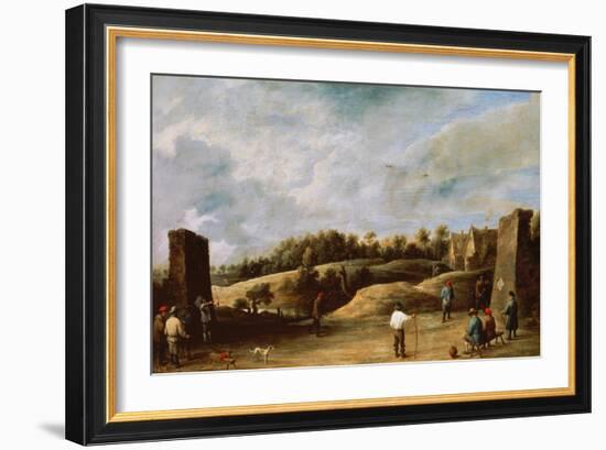 The Trio of the Crossbow-David Teniers the Younger-Framed Giclee Print