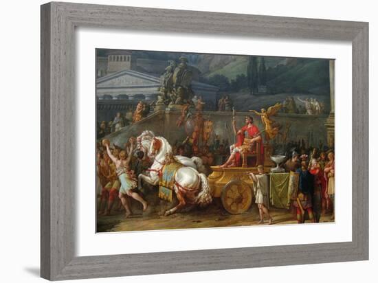 The Triumph of Aemilius Paulus,-Antoine Charles Horace Vernet-Framed Premium Giclee Print