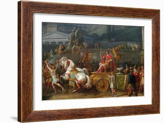 The Triumph of Aemilius Paulus,-Antoine Charles Horace Vernet-Framed Art Print