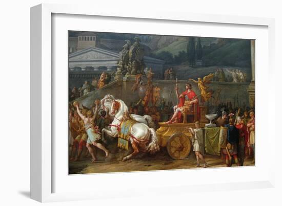 The Triumph of Aemilius Paulus,-Antoine Charles Horace Vernet-Framed Art Print
