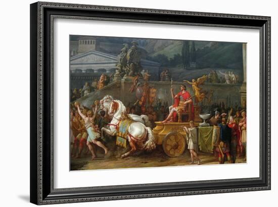 The Triumph of Aemilius Paulus,-Antoine Charles Horace Vernet-Framed Art Print