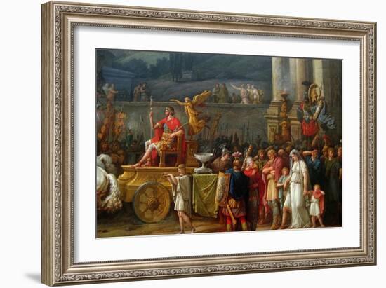 The Triumph of Aemilius Paulus,-Antoine Charles Horace Vernet-Framed Art Print