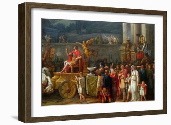 The Triumph of Aemilius Paulus,-Antoine Charles Horace Vernet-Framed Art Print