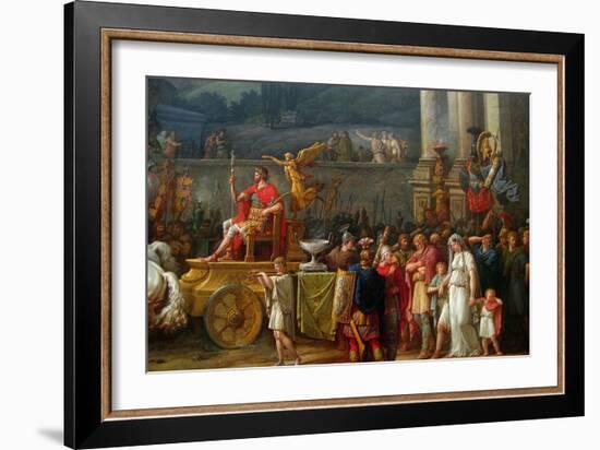 The Triumph of Aemilius Paulus,-Antoine Charles Horace Vernet-Framed Art Print