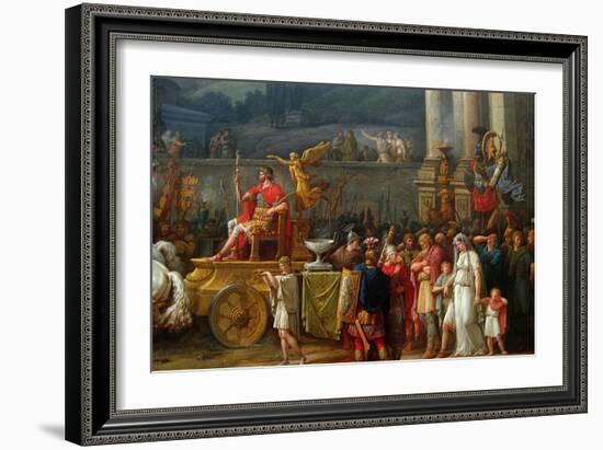 The Triumph of Aemilius Paulus,-Antoine Charles Horace Vernet-Framed Art Print