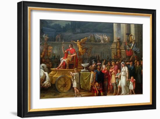 The Triumph of Aemilius Paulus,-Antoine Charles Horace Vernet-Framed Art Print