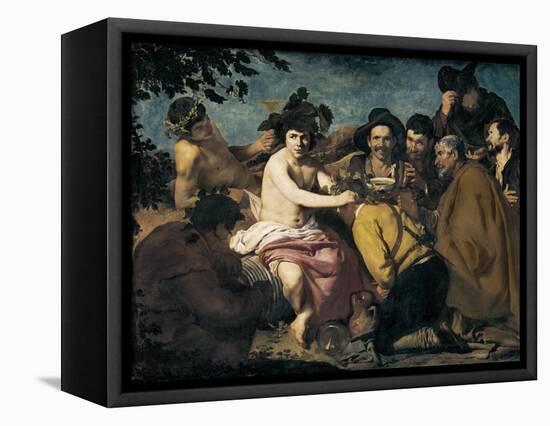 The Triumph of Bacchus or the Drunkards-Diego Velazquez-Framed Stretched Canvas