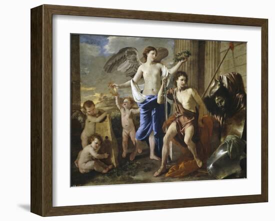The Triumph of David, 1630-Nicolas Poussin-Framed Giclee Print