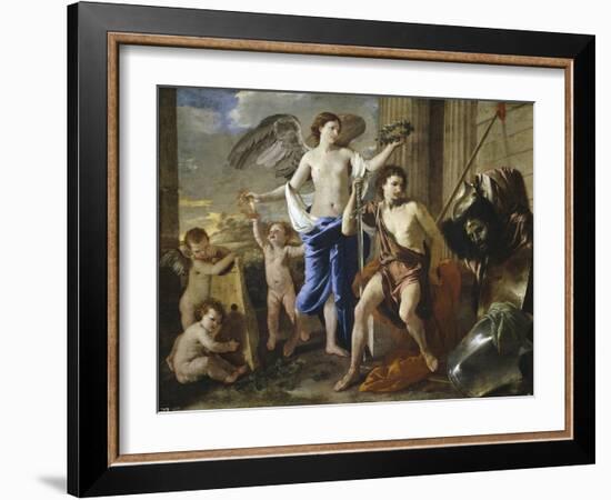 The Triumph of David, 1630-Nicolas Poussin-Framed Giclee Print