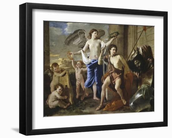 The Triumph of David, 1630-Nicolas Poussin-Framed Giclee Print