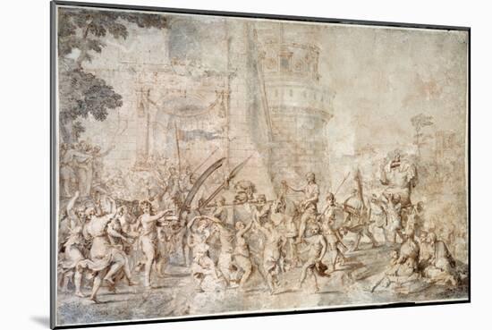 The Triumph of David Bringing Back the Head of Goliath Drawing by Nicolas Poussin (1594-1665) 17Th-Nicolas Poussin-Mounted Giclee Print