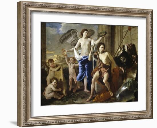 The Triumph of David, Ca. 1630-Nicolas Poussin-Framed Giclee Print