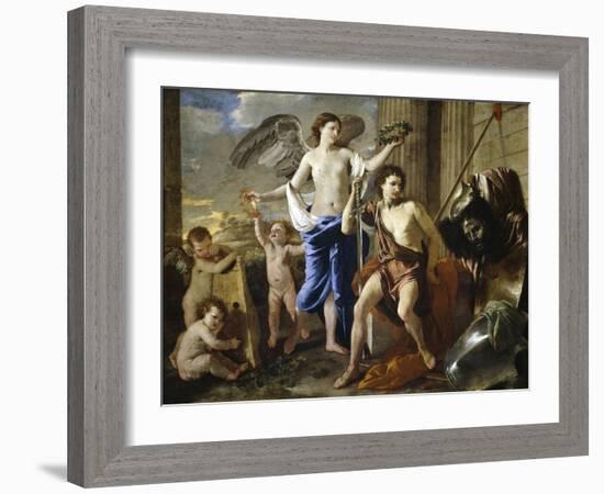 The Triumph of David, Ca. 1630-Nicolas Poussin-Framed Giclee Print