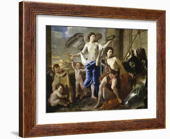 The Triumph of David, Ca. 1630-Nicolas Poussin-Framed Giclee Print