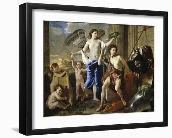 The Triumph of David, Ca. 1630-Nicolas Poussin-Framed Giclee Print