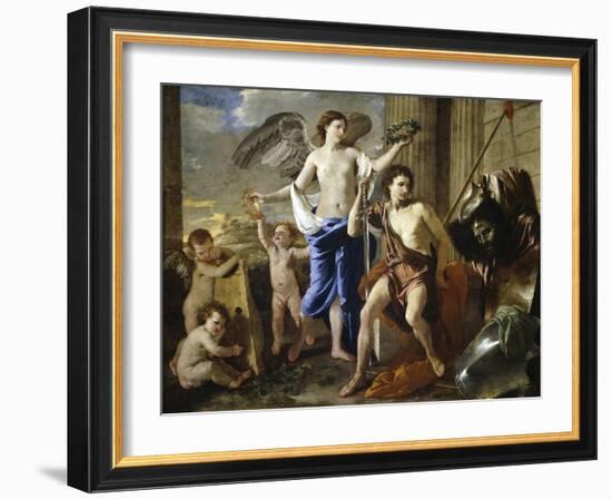 The Triumph of David, Ca. 1630-Nicolas Poussin-Framed Giclee Print