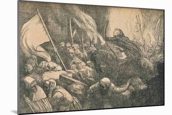 'The Triumph of Death, The Proclamation', c1885-Alphonse Legros-Mounted Giclee Print