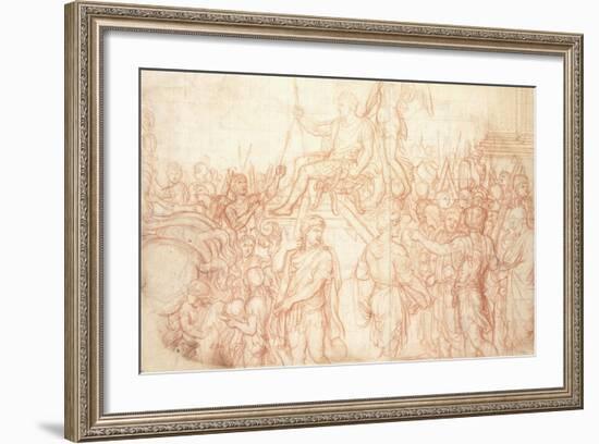 The Triumph of Emperor Constantine-Charles Le Brun-Framed Giclee Print