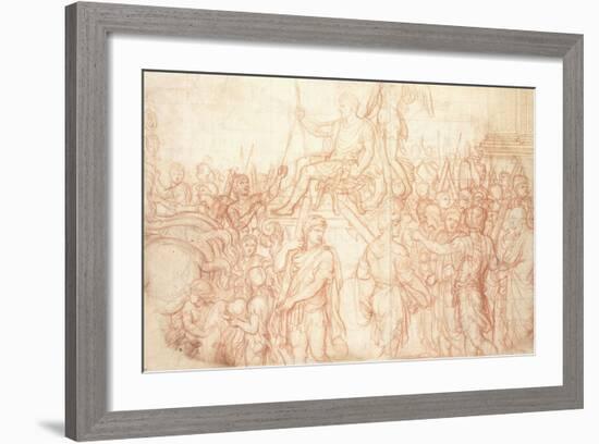 The Triumph of Emperor Constantine-Charles Le Brun-Framed Giclee Print