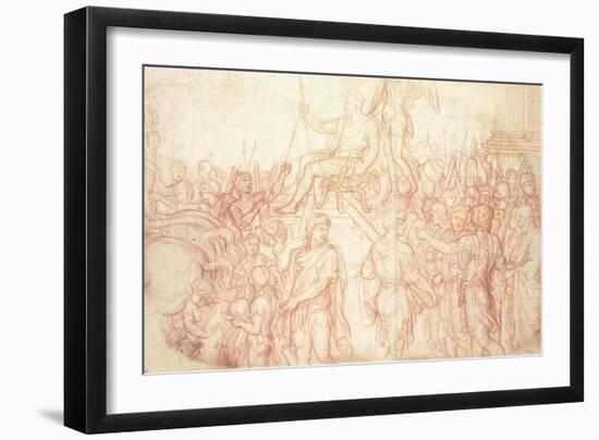 The Triumph of Emperor Constantine-Charles Le Brun-Framed Giclee Print