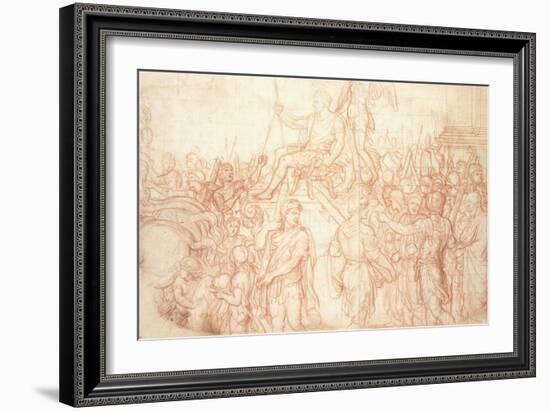 The Triumph of Emperor Constantine-Charles Le Brun-Framed Giclee Print