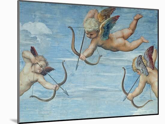 The Triumph of Galatea, 1512-14 (Detail)-Raphael-Mounted Giclee Print