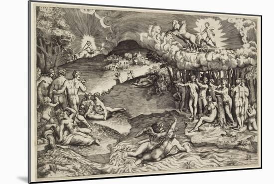 The Triumph of Love, 1545-Giulio Bonasone-Mounted Giclee Print