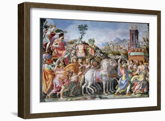 The Triumph of Marcus Furius Camillus-Francesco Salviati-Framed Giclee Print