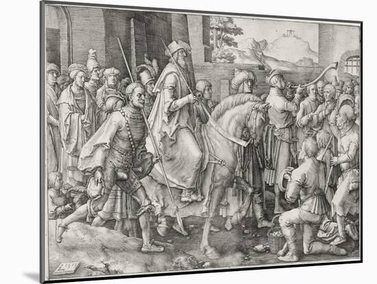 The Triumph of Mordecai, 1515-Lucas van Leyden-Mounted Giclee Print