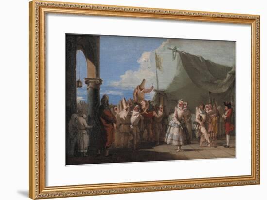 The Triumph of Pulcinella, 1760-1770-Giandomenico Tiepolo-Framed Giclee Print