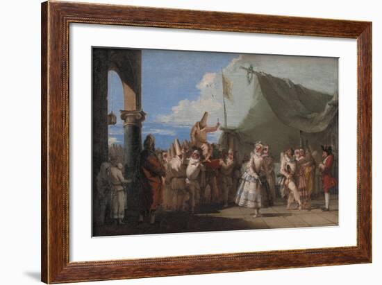 The Triumph of Pulcinella, 1760-1770-Giandomenico Tiepolo-Framed Giclee Print