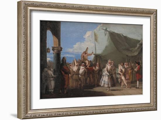 The Triumph of Pulcinella, 1760-1770-Giandomenico Tiepolo-Framed Giclee Print